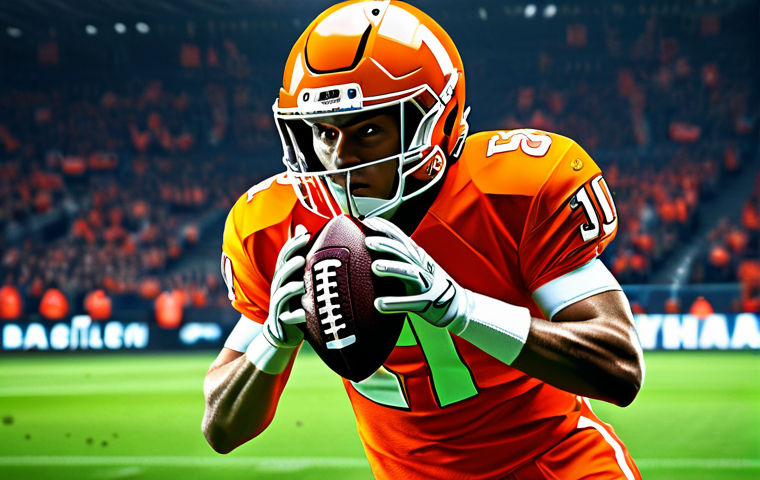 Prompt 1: Dynamic Football Player in High-Visibility Uniform**