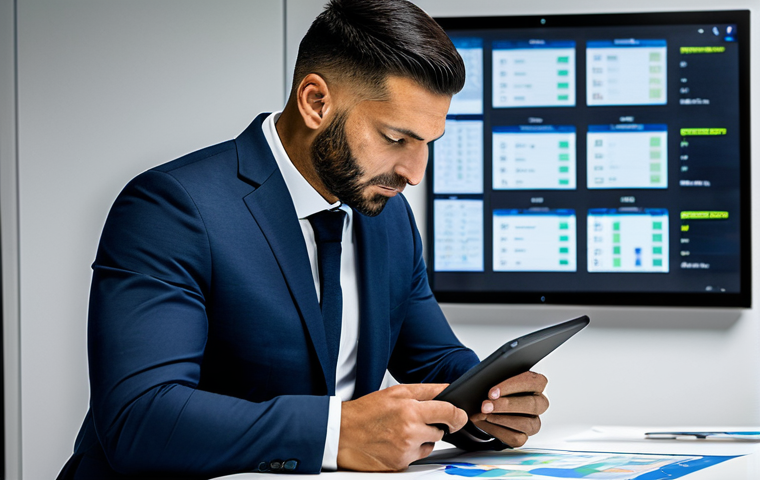 **

A soccer team manager in a professional office setting, reviewing player statistics on a tablet. He's wearing a well-tailored suit, fully clothed, appropriate attire, safe for work. The scene emphasizes data analysis and strategic planning. Perfect anatomy, natural proportions, professional lighting, high quality. Family-friendly, modest.

**