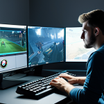 **

"A gamer analyzing FC Online gameplay footage on a computer, focused expression, highlighting key moments with analysis software, modern gaming setup, fully clothed, appropriate content, safe for work, professional, perfect anatomy, natural proportions, well-lit room."

**